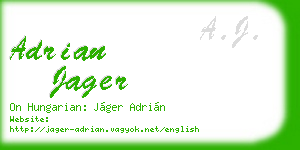 adrian jager business card