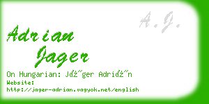 adrian jager business card